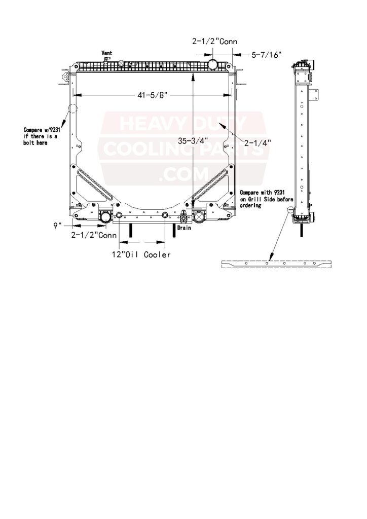 2401075 Radiator Freightliner Radiator 30100R - Rocky Mount Radiator & A/C