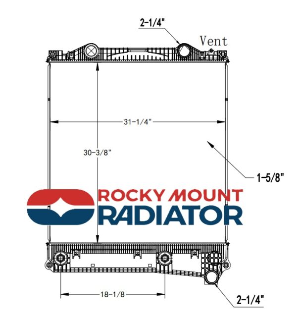 6045R Kenworth/Peterbilt Radiator - Rocky Mount Radiator & A/C